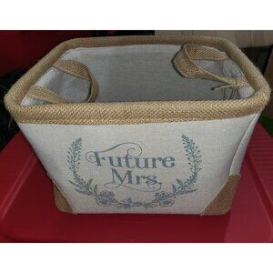 "Future Mrs" canvas tote container